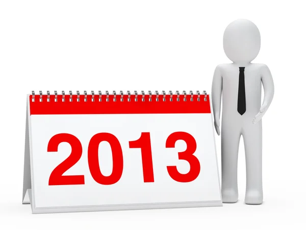 Üzletember 2013 naptár — Stock Fotó