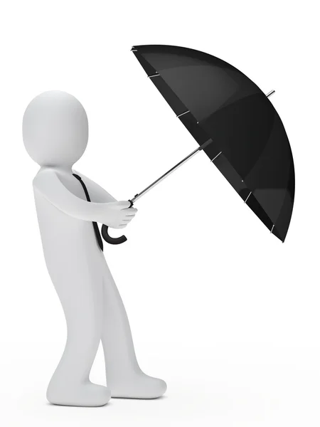 Бізнесмен тримати парасольку — стокове фото
