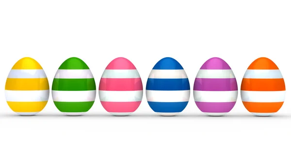 Huevos coloridos en tierra — Foto de Stock