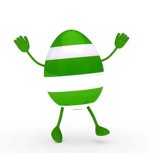 Huevo verde ir y saludar — Foto de Stock