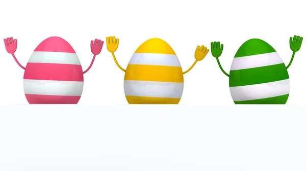 Colorful eggs wave — Stock Photo, Image