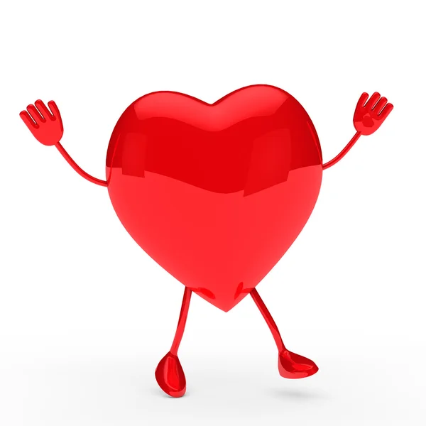 Glänsande röd valentine hjärta våg — Stockfoto