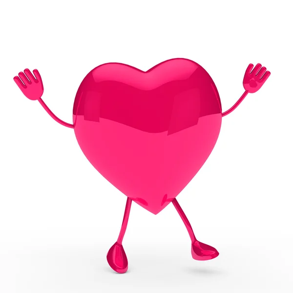 Glänsande rosa valentine hjärta våg — Stockfoto