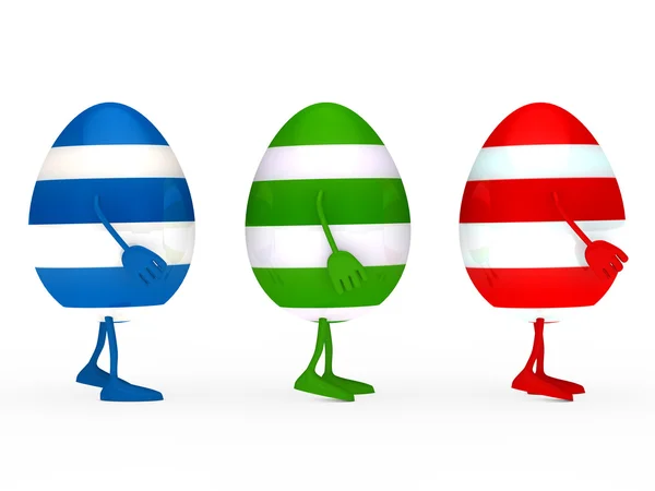 Kleurrijke estern eieren gaan — Stockfoto