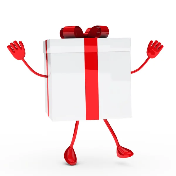Gift box wave — Stock Photo, Image
