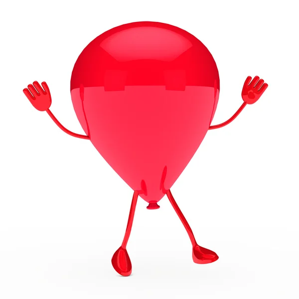 Κόμμα κόκκινο μπαλόνι κύμα — Φωτογραφία Αρχείου