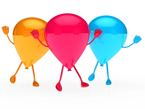 Colorful Party balloon wave — Stock Photo, Image
