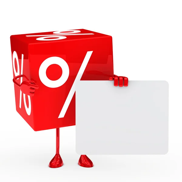 Red sale cube — Stock Photo, Image