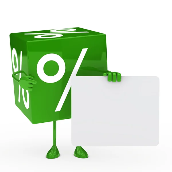Groene verkoop kubus — Stockfoto