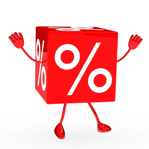 Red sale cube wave — Stock Photo, Image
