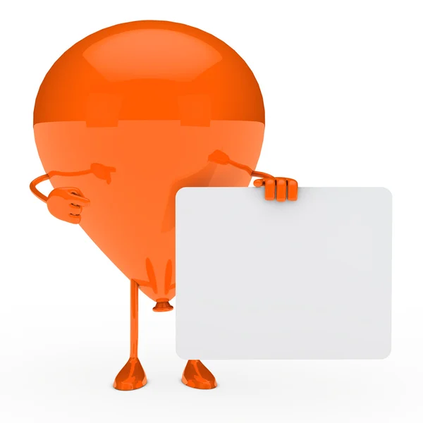 Orange ballong visar — Stockfoto