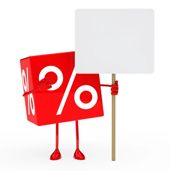 Red sale cube billboard — Zdjęcie stockowe