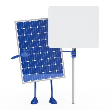 Solar blue panel figure clipart