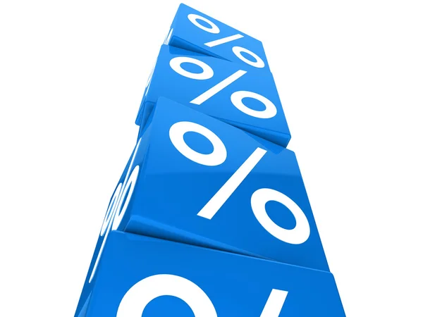 Blauwe cale kubus toren — Stockfoto