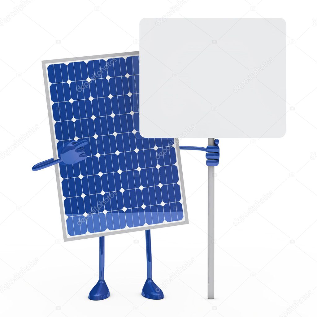 Solar blue panel figure