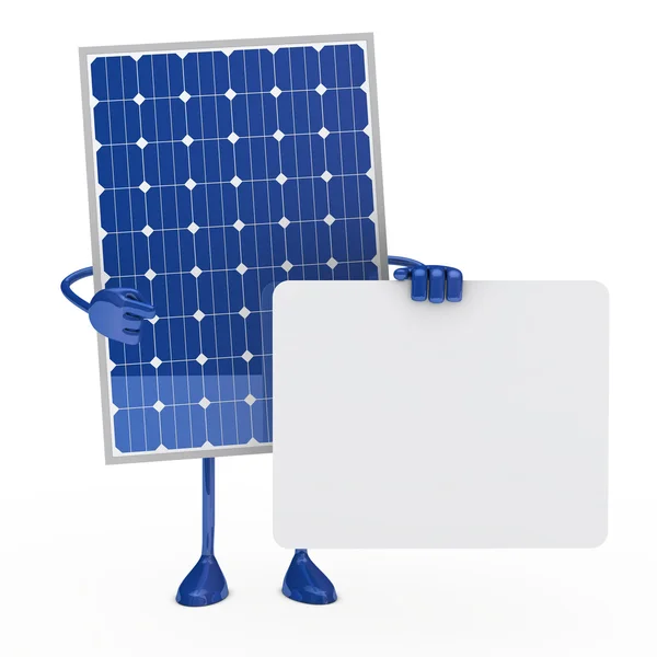 Blue solar panel figure — Stock Photo, Image