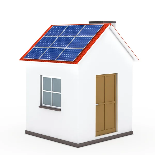 Haus Solarmodul — Stockfoto