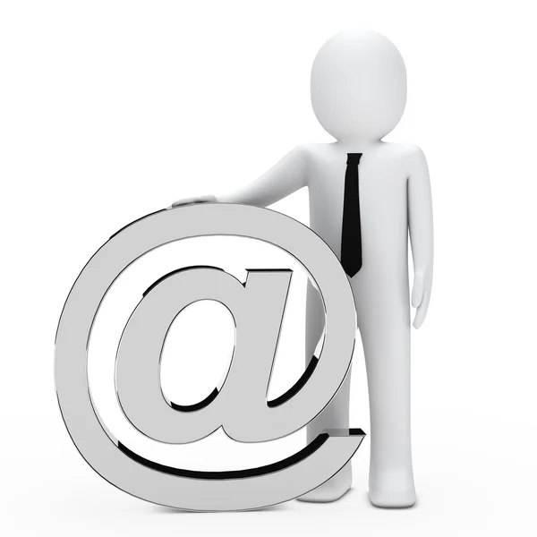 Empresario símbolo de correo electrónico — Foto de Stock