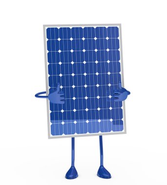 Solar panel figure clipart