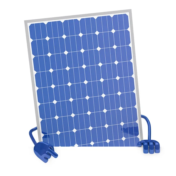 Solarmodulfigur — Stockfoto