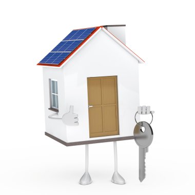 House figure with key clipart