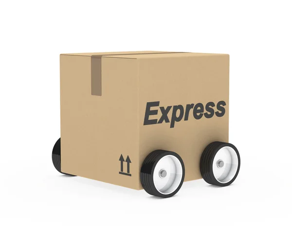 Paket-Expressfahrzeug — Stockfoto