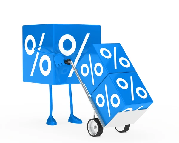 Försäljning kub figur — Stockfoto