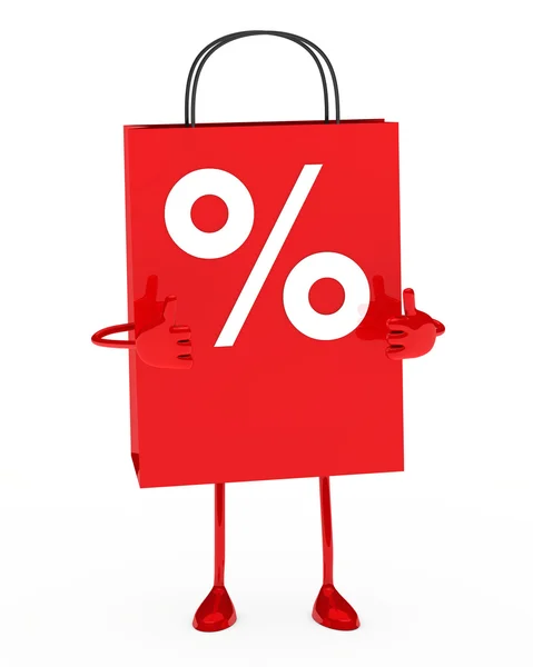 Sale bag figure — Stock Photo, Image