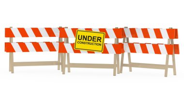 Under construction barrier clipart