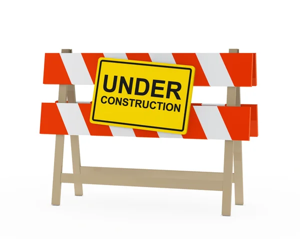 Under construction barrier — Stock Photo, Image