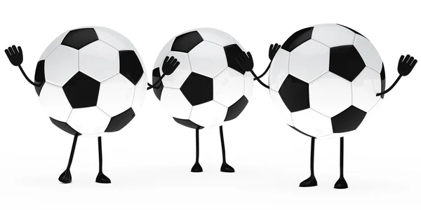 Fotboll figur våg händer — Stockfoto