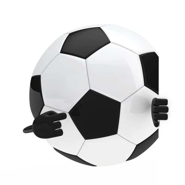 Piłka nożna postać zza ściany — Zdjęcie stockowe