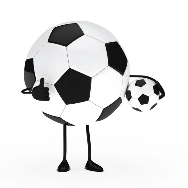 Futebol figura segurar bola — Fotografia de Stock