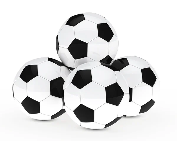 Muitas bolas de futebol — Fotografia de Stock