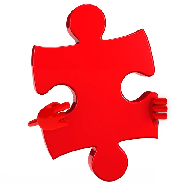 Puzzle figure point — Stock Photo, Image