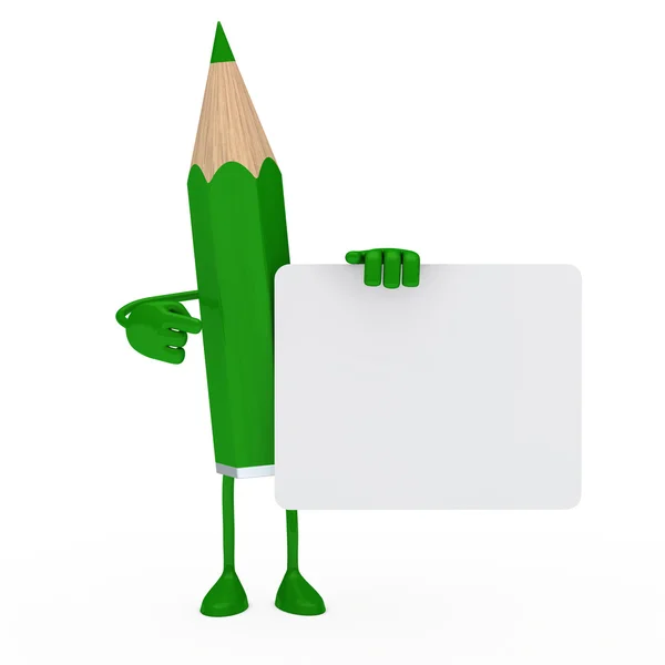 Billoard зелений олівець — стокове фото