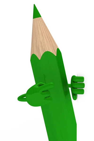 Зеленый карандаш — стоковое фото