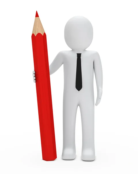 Businessman hold pencil — Stock Photo, Image