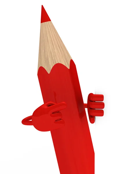 Κόκκινο μολύβι — Φωτογραφία Αρχείου