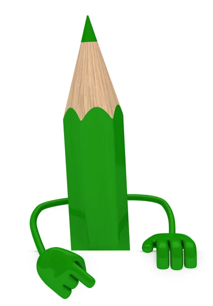녹색 연필 — 스톡 사진