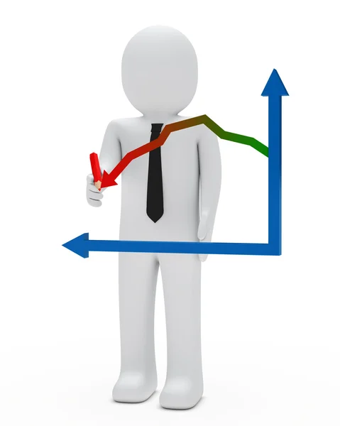 Businessman graph — Stock Photo, Image
