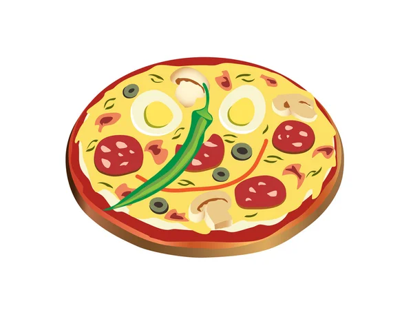 stock vector Funny pizza