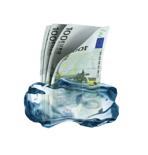 Frozen money - frozen finance — Stock Photo, Image