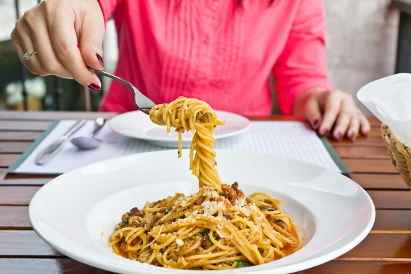 Spaghetti alla forchetta — Foto Stock