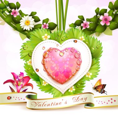 Valentine' s Day card clipart