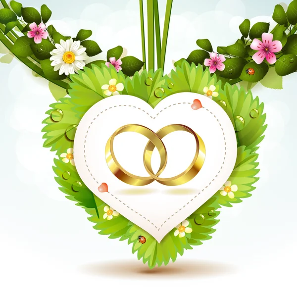 2 つの結婚指輪 — ストックベクタ