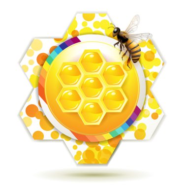 Bees and honeycombs clipart