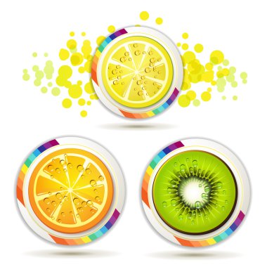 Slice of fruits clipart