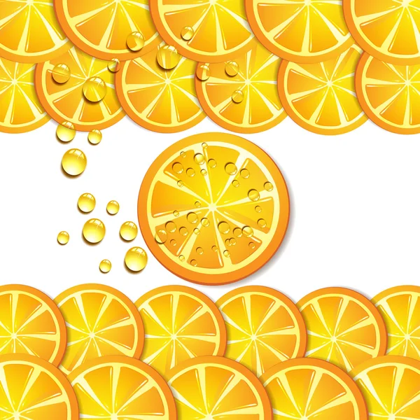 Tranche d'orange — Image vectorielle