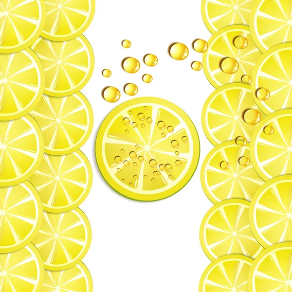 Fatia de limão — Vetor de Stock